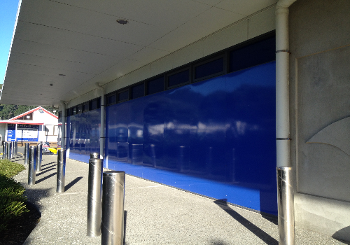 Bollards and steel cladding